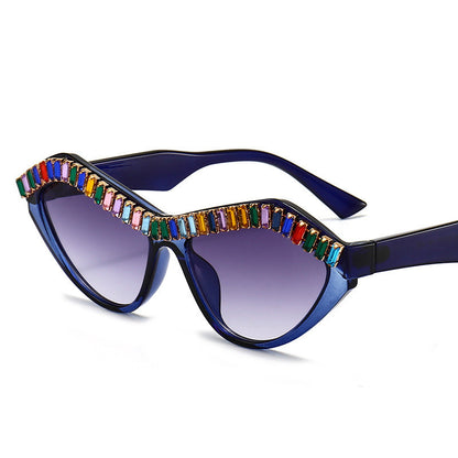 New Diamond Sunglasses Butterfly Personality Weave