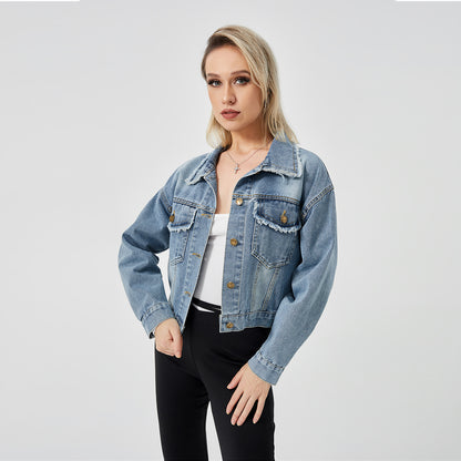 Women's Denim Long Sleeve Jacket Fashion Top