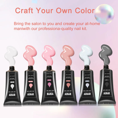 6-Piece Poly Gel Nail Kit with UV Lamp 6 PCS Poly Gel Nail Kit With UV Lamp, Na | Ectron Online