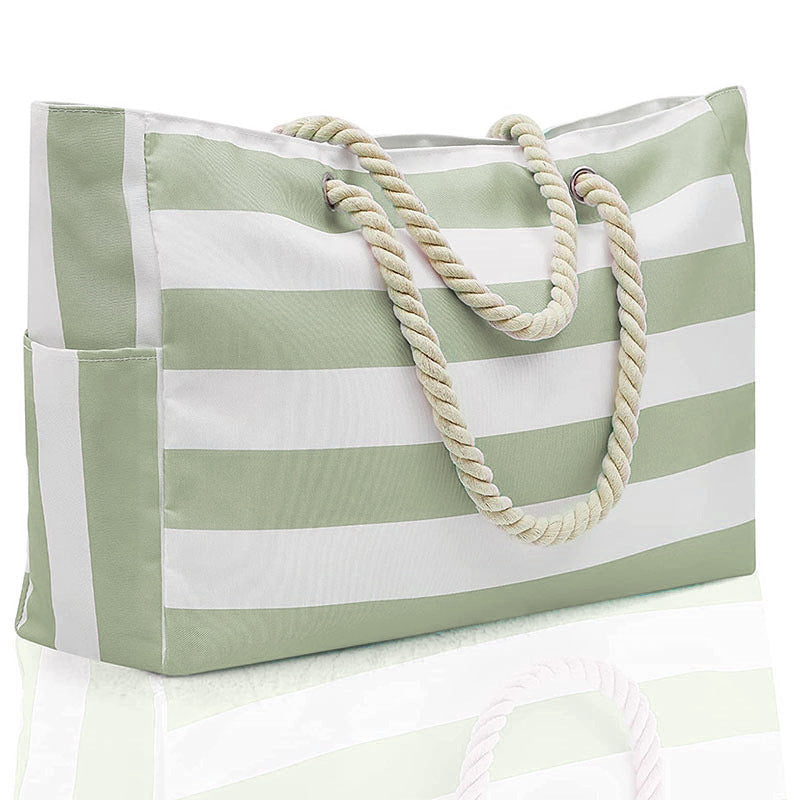 Striped Beach Large Storage Canvas Traveling Bag Striped Beach Large Storage Canvas Trave | Ectron Online