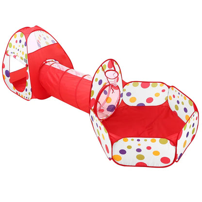 3-in-1 Kids Play Tent Set 3 In 1 Child Crawl Tunnel Tent Kids Play | Ectron Online