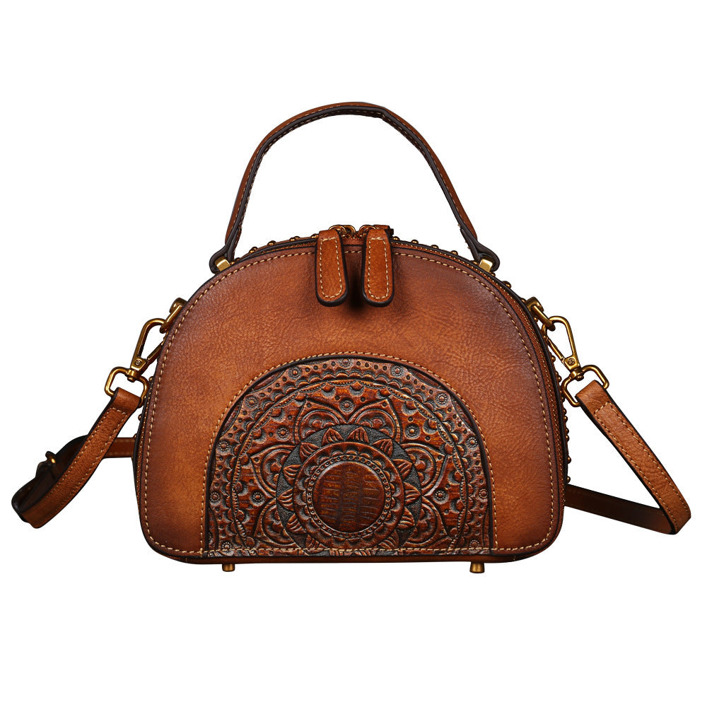 Vintage Leather Handbag Vintage leather handbag multi-functional | Ectron Online