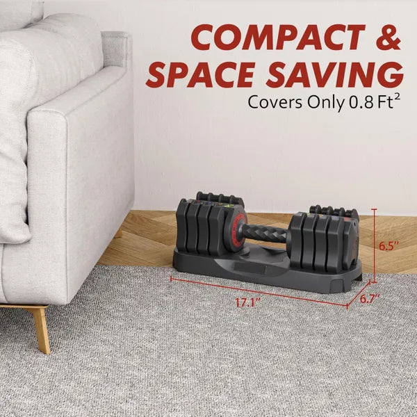 22.5LB Adjustable Dumbbell Set | 5-in-1 Fast Weight Change System