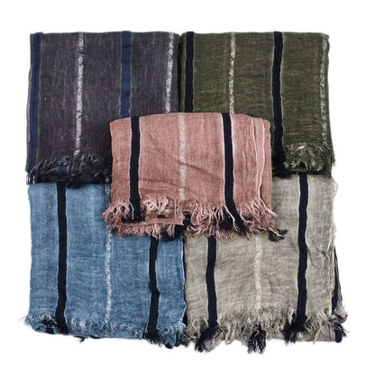 Men's Retro Gentleman Striped Scarf Men's Retro Gentleman Gold Thread Stripe | Ectron Online