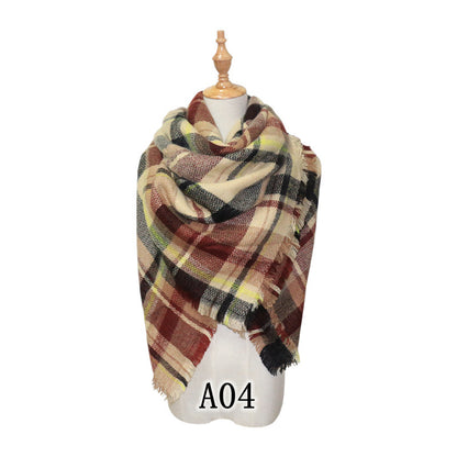 Colorful imitation cashmere check square