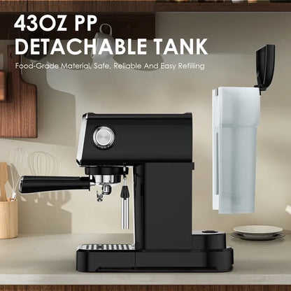 20 BAR Slim Espresso Machine with Milk Frother & Cup Warmer 20 BAR Slim Vertical Espresso Machine Wi | Ectron Online