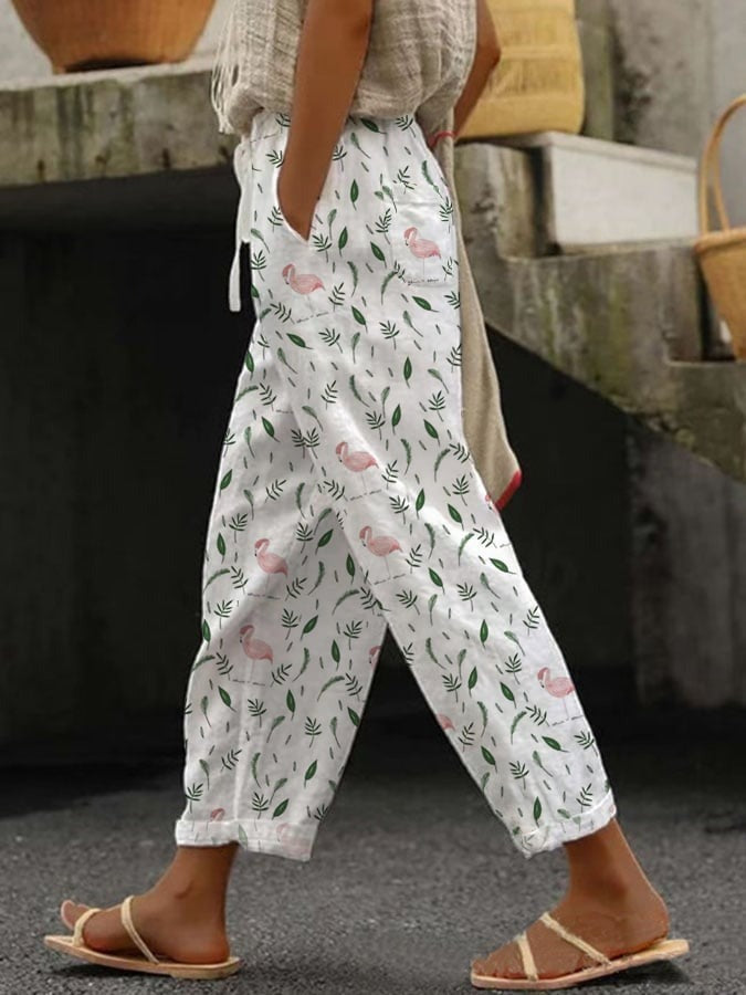 Women's Casual Slacks Printed Fashion Slacks | Ectron Online