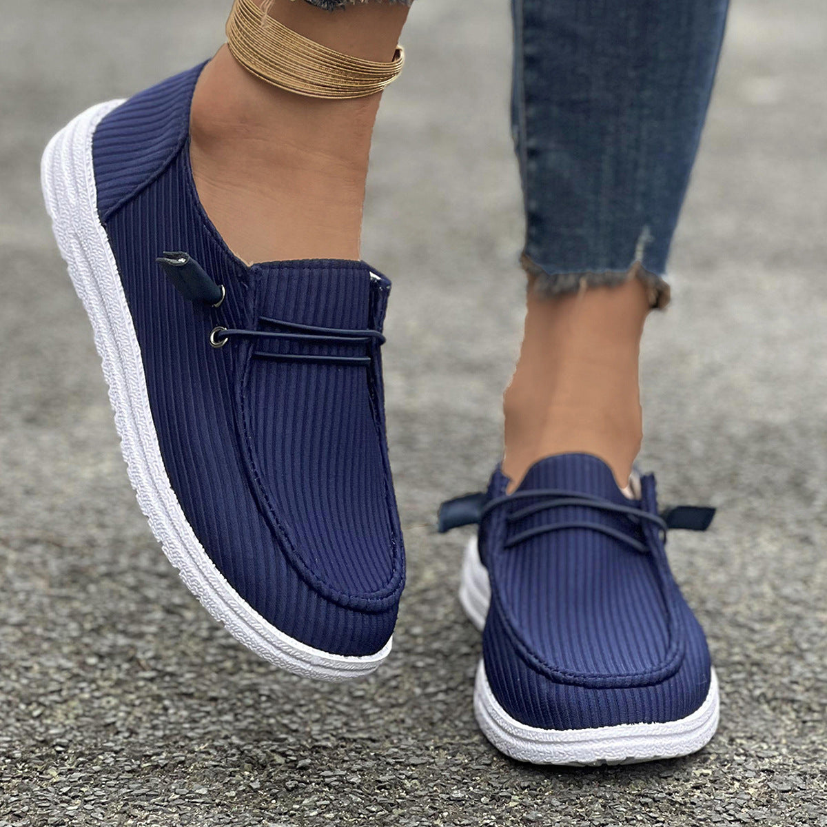 Women’s Slip-On Casual Shoes – Flat Bottom & Low-Top Style Women's European And American Flat Botto | Ectron Online