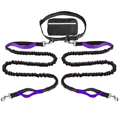 Pet Running Traction Jump Rope Suit Reflective Night Running Sports Waist Bag Cross