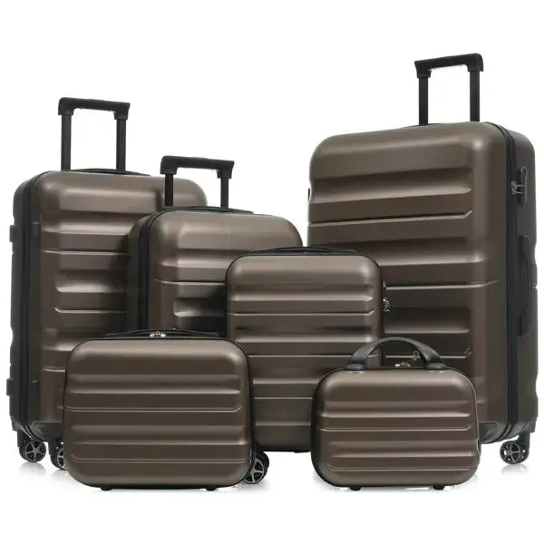 6-Piece ABS Hardshell Luggage Set 6-Piece ABS Hardshell Luggage Set - Ligh | Ectron Online