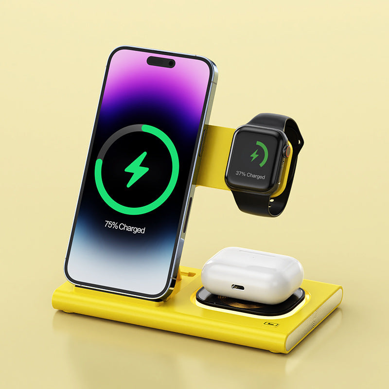 3-in-1 15W Magnetic Wireless Charger with Night Light 3 IN 1 15W Wireless Charging Charger Mag | Ectron Online