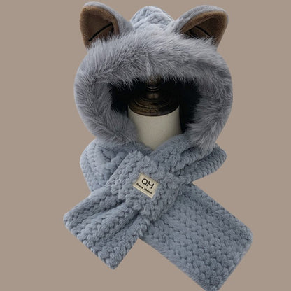 Cute Furry Fox Ear Hat | Warm Winter Plush Animal Ear Beanie Autumn And Winter Cute Furry Fox Ear Hat | Ectron Online