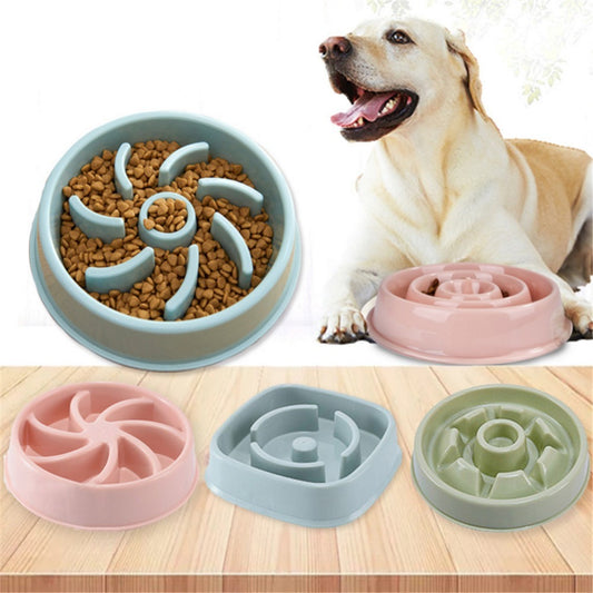 Plastic Pet Dogs And Cats Choke Prevention Slow Food Bowl