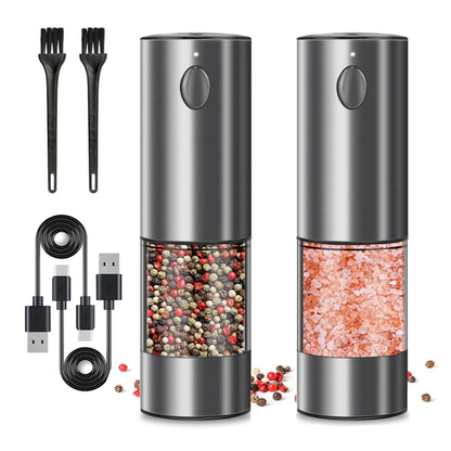 2PCS Electric Salt & Pepper Grinder Set - Adjustable Battery Mill 2PCS Electric Salt And Pepper Grinder Se | Ectron Online