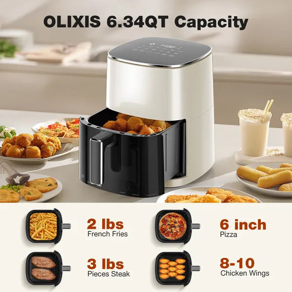 6 Quart Square Air Fryer with Viewing Window | 12-in-1 Multi-Cooker