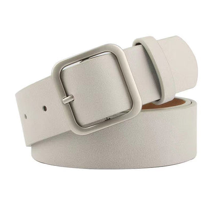 35cm Wide New Retro Alloy Square Buckle Belt