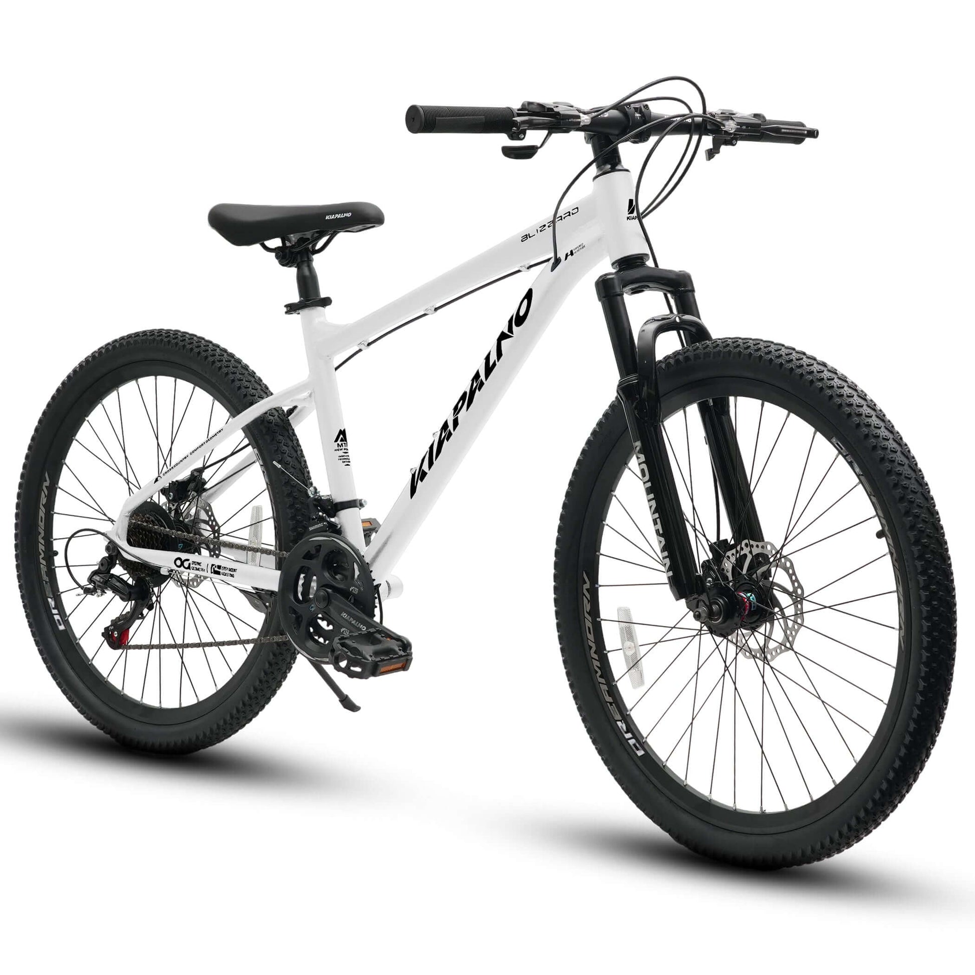 KIAPALNO 26" All-Terrain Mountain Bike - 21-Speed Disc Brake MTB - White A26317 KIAPALNO 26 Inch All-Terrain Moun | Ectron Online