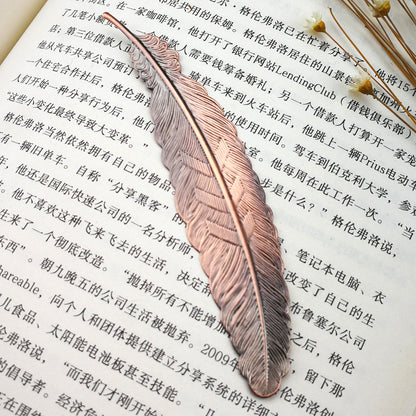 Metal Feather Bookmark Chinese Style Gifts Ornament Pendant