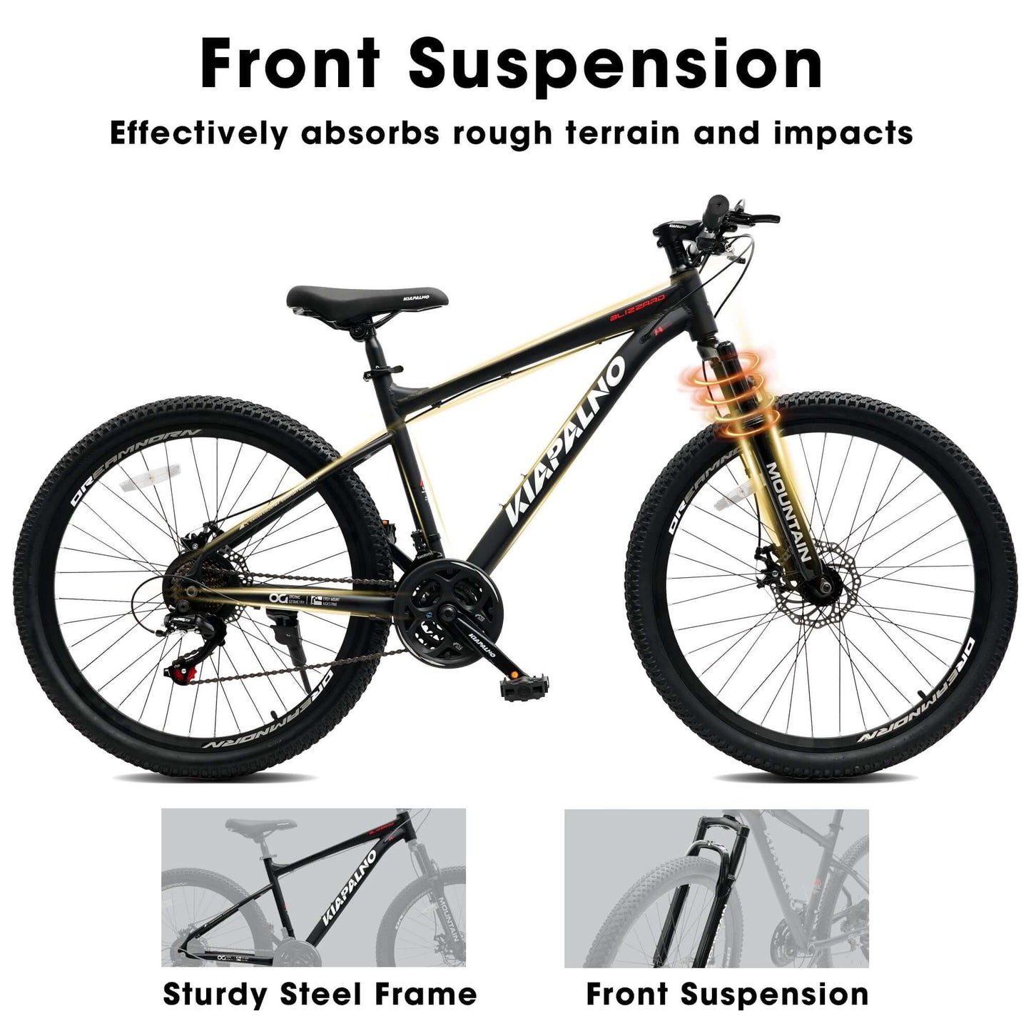 KIAPALNO 26" All-Terrain Mountain Bike - 21-Speed Disc Brake MTB A26317 KIAPALNO 26 Inch All-Terrain Moun | Ectron Online