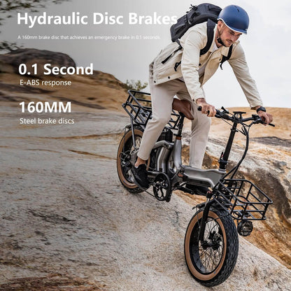 167-Mile Long Range Foldable E-Bike - 1000W Magnesium Alloy Foldable E-Bike , 25 MPH, Magnesium Allo | Ectron Online
