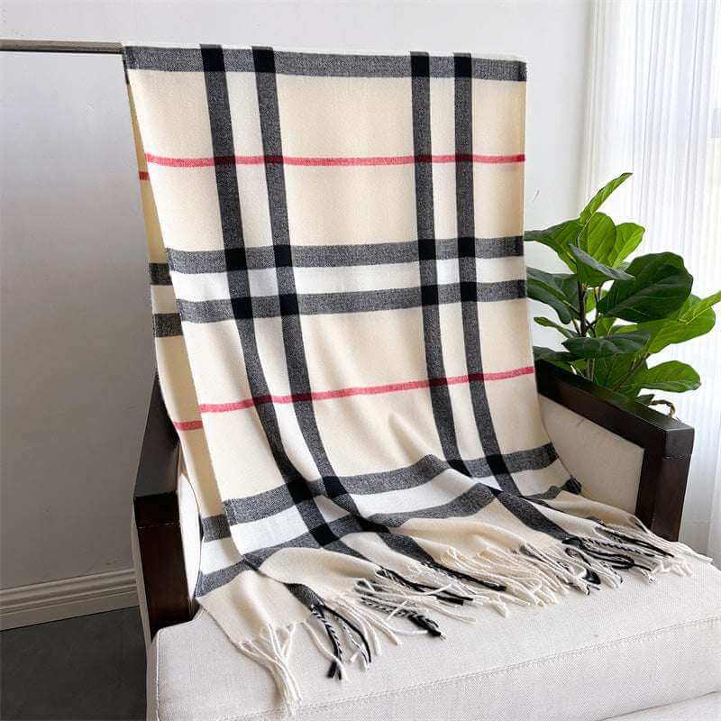 Cashmere-like Plaid Warm Shawl Scarf Unisex All-matching