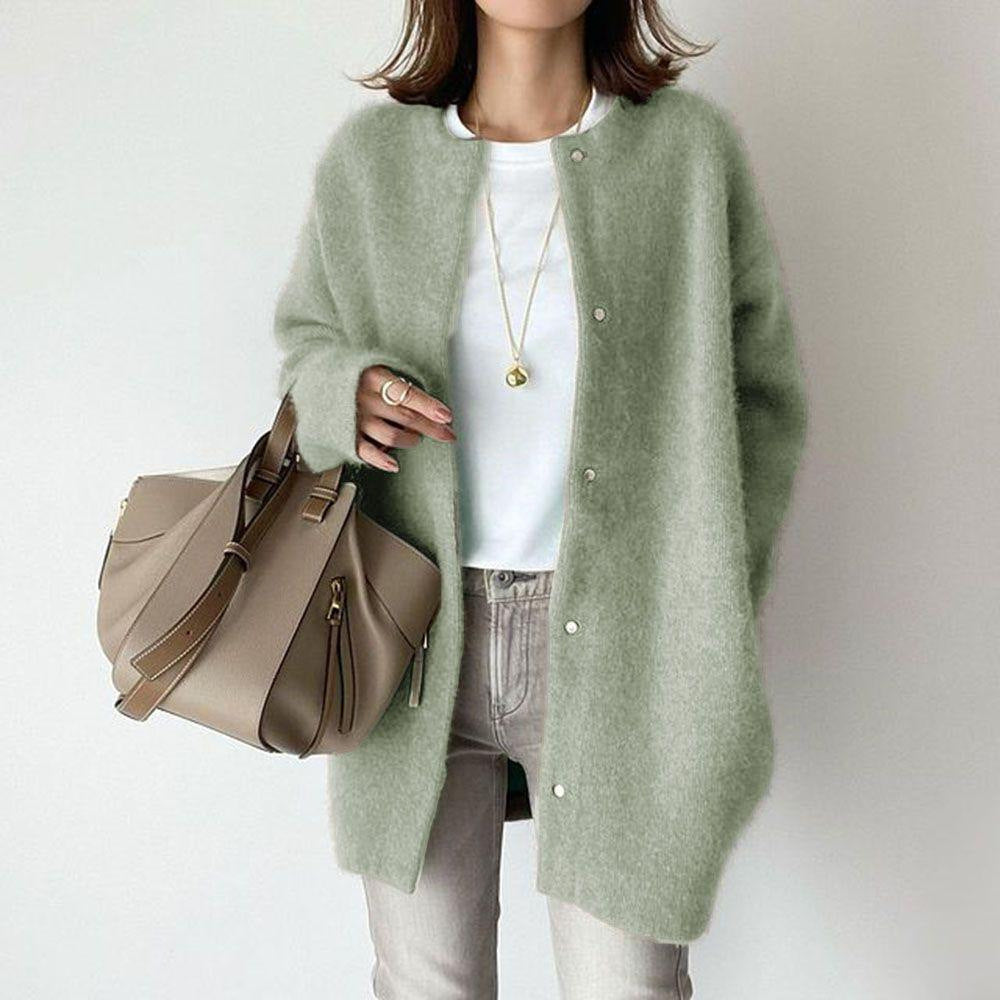 Women's Single Breasted Knitted Cardigan Ins Single Breasted Cardigans Fashion Solid Color Knitted Jacket Women's Autumn Spring Clothing | Ectron Online