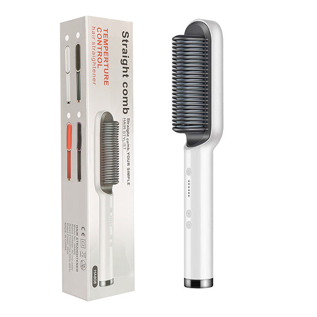 2-in-1 Hair Straightener Hot Comb with Negative Ion Curling Tong New 2 In 1 Hair Straightener Hot Comb Ne | Ectron Online