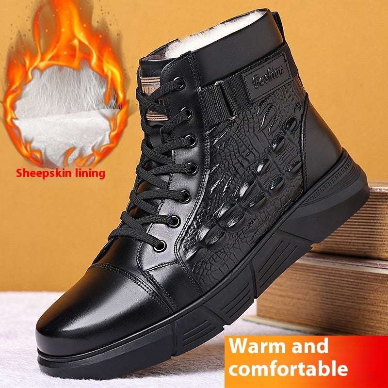 Warm Fur-Integrated Snow Cotton Boots – Cozy & Insulated

