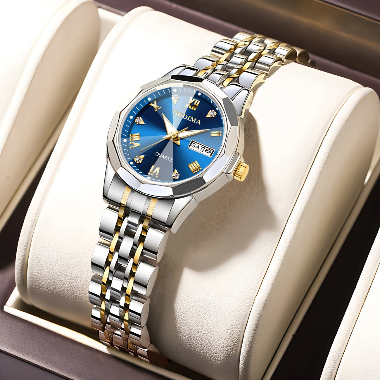Diamond Double Calendar Waterproof Watch Diamond Double Calendar Waterproof Lumin | Ectron Online