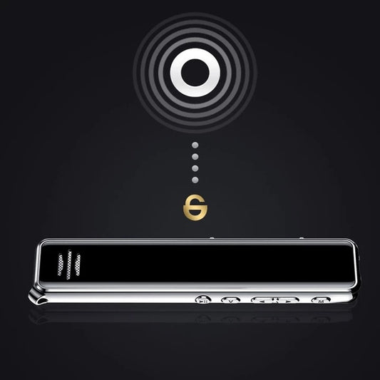 Electronic device with a logo on a black background