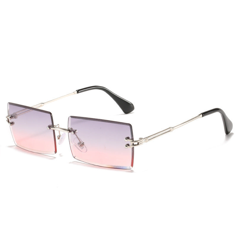 Rimless sunglasses women square