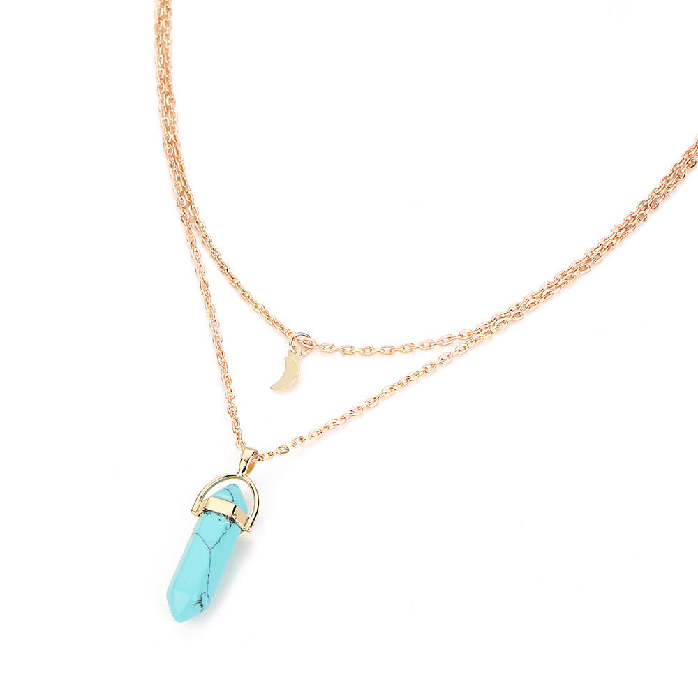 Cosmic Elegance | Star and Moon Necklace Celestial Goddess Necklace | Ectron Online