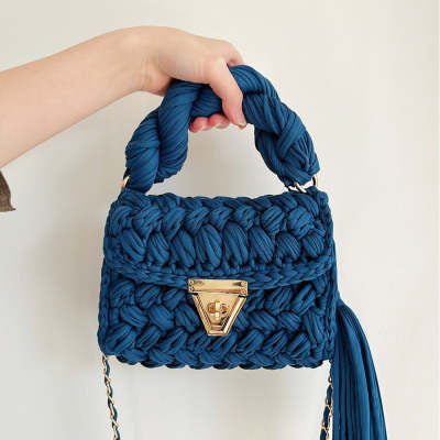 Pure Handmade Rainbow Cloth Strip Bag - Eco-Friendly & Vibrant Pure Handmade Cloth Strip Bag Rainbow | Ectron Online