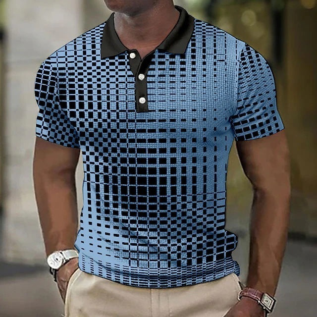 Men’s Plaid Casual Shirt – Short Sleeve Fashion Checkered Top Fashion Plaid Pattern Men's Casual Short | Ectron Online