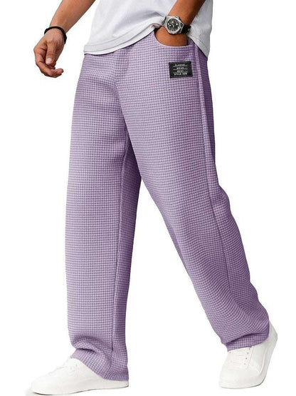 Men's Waffle Straight-Leg Trousers