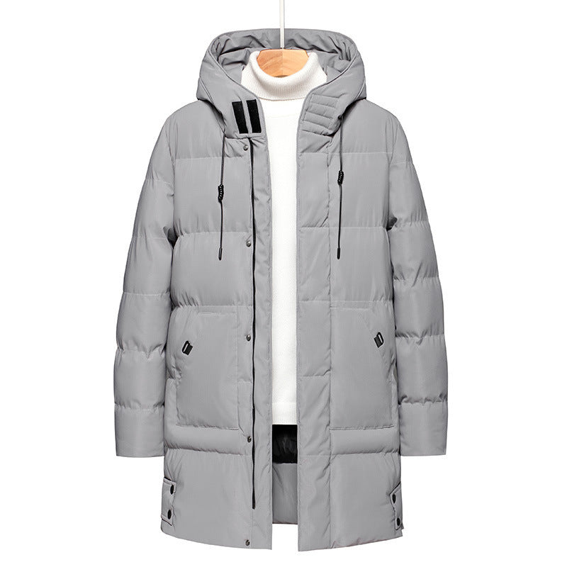 Men's Plus Size Mid-Length Thick Cotton-Padded Coat Plus Size Keep Warm Men's Thick Mid-leng | Ectron Online