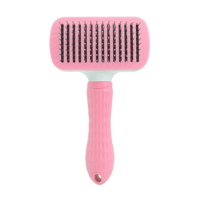 Self-Cleaning Pet Comb – Stainless Steel Brush for Cats & Dogs Cat Self-Cleaning Comb Stainless Steel D | Ectron Online
