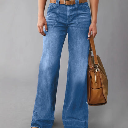 Women's Retro High-Waist Straight Jeans | Slimming All-Matching Denim Retro High Waist Straight Loose Slimming | Ectron Online