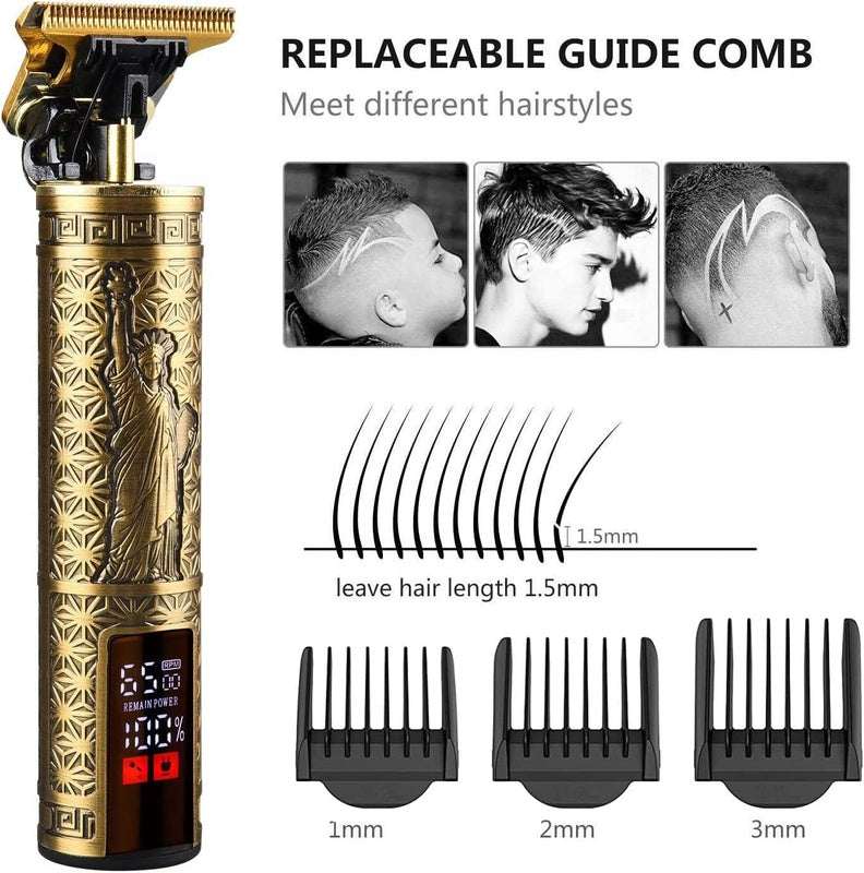 Pro Cordless Hair Clippers & Beard Trimmer Kit - USB Rechargeable Beard Trimmer Hair Clippers Cordless Hai | Ectron Online