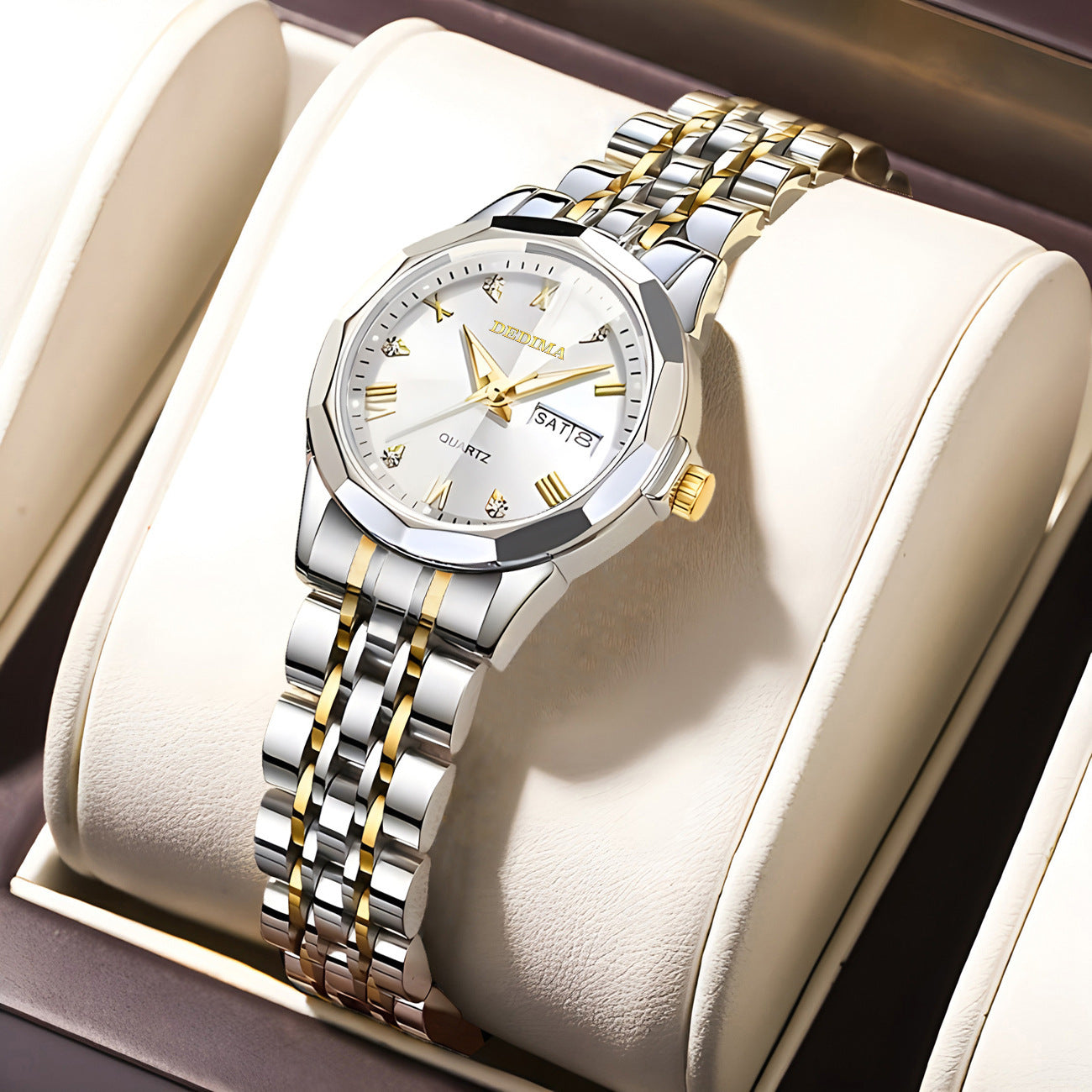 Diamond Double Calendar Waterproof Watch Diamond Double Calendar Waterproof Lumin | Ectron Online