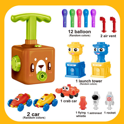 Play House Toy Aerodynamic Pressure Pumping Balloon Car