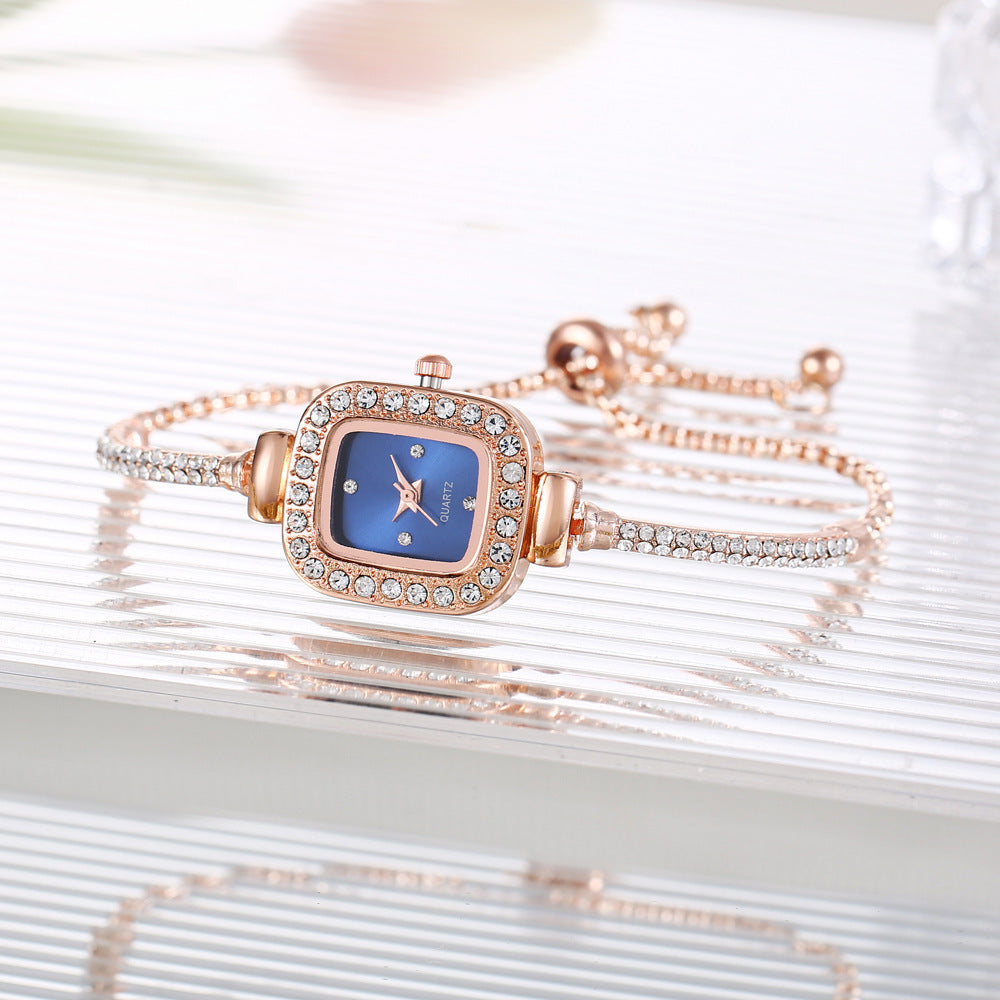 Women's Fashion Square Diamond Watch Fashion Diamond Square Women's Watch | Ectron Online