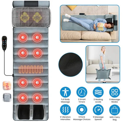 Full Body Electric Massage Mat with Heat Full Body Electric Massage Mat Heating V | Ectron Online