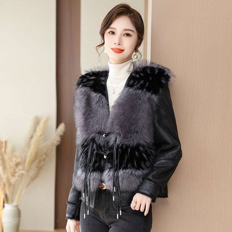 Middle-Aged Women's Leather Coat Middle-aged Women's Clothing Winter Leat | Ectron Online