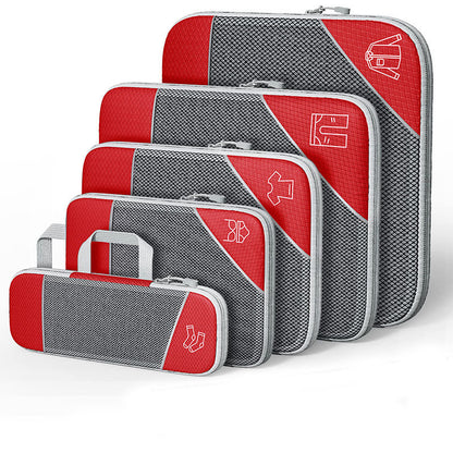 Travel Can Be Compression Storage Bag Suit With Shoe Bag Mesh Visual Luggage Organizing