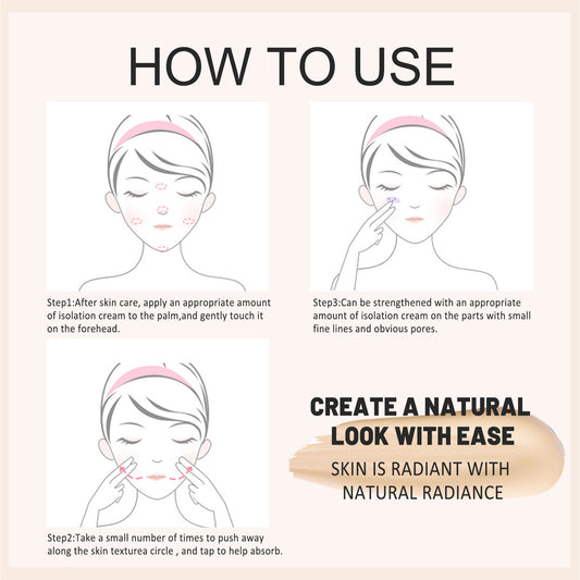 Instructions on how to use a skincare product with step-by-step illustrations and text.