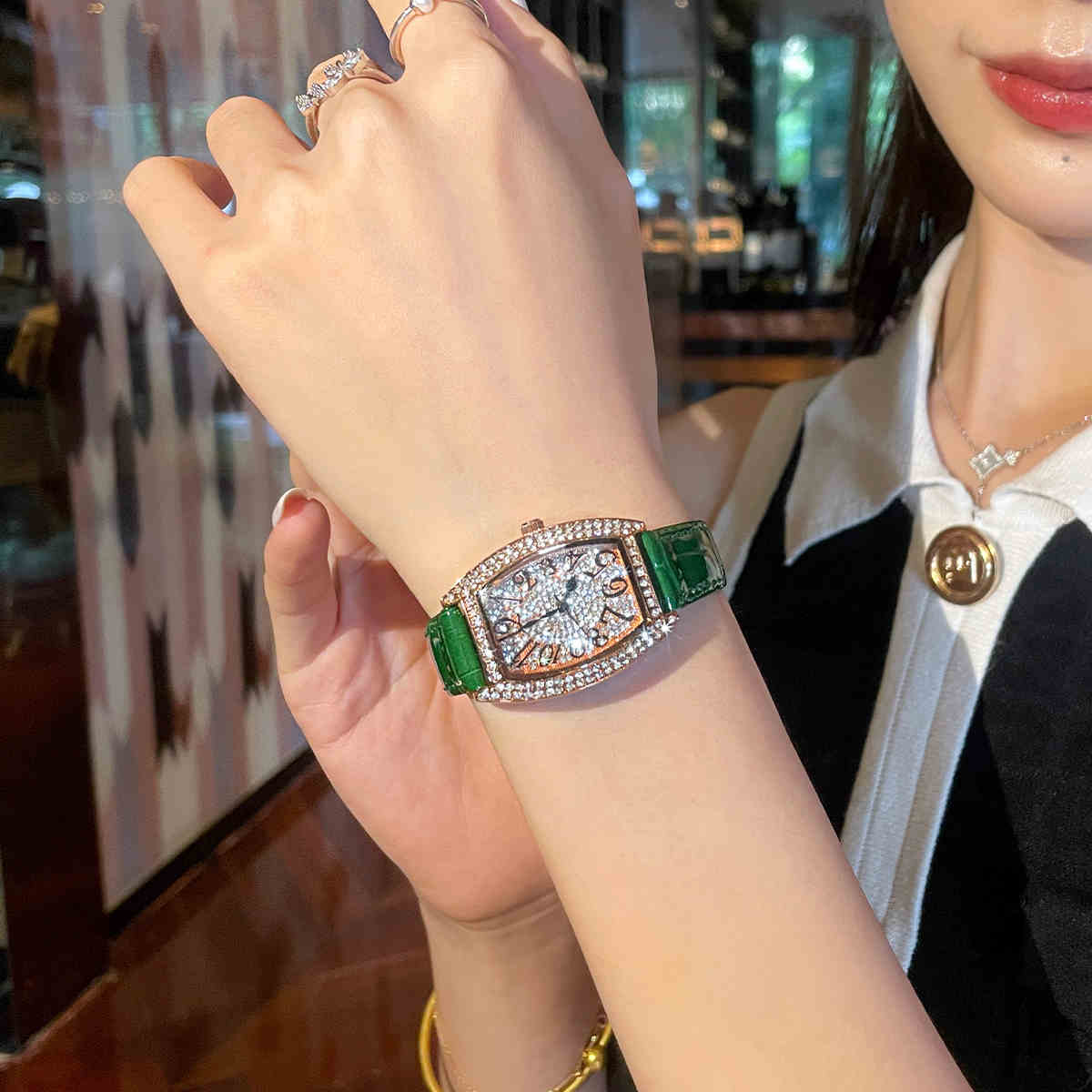 Fashion Red Watch with Starry Dial Fashion Starry Red Belt Women's Watch | Ectron Online