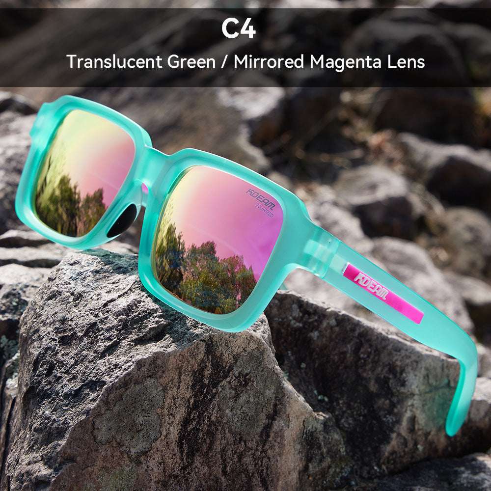 TR90 Polarized Square Sunglasses – UV400, Lightweight, Stylish TR90 Colorful Polarized Sunglasses Squar | Ectron Online