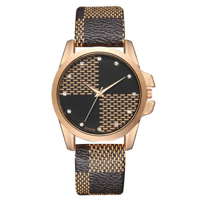 Men's Plaid Fashion Watch Fashion Personality Plaid Men's Casual W | Ectron Online