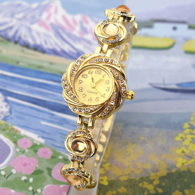 Chalcedony Diamond Light Luxury Bracelet Watch Chalcedony Women's Diamond Light Luxury | Ectron Online